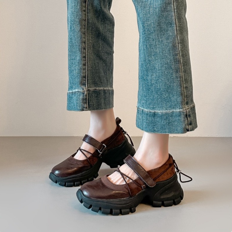 Women Shoes Loafers - Nowe Retro Baletki Mary Jane Modne