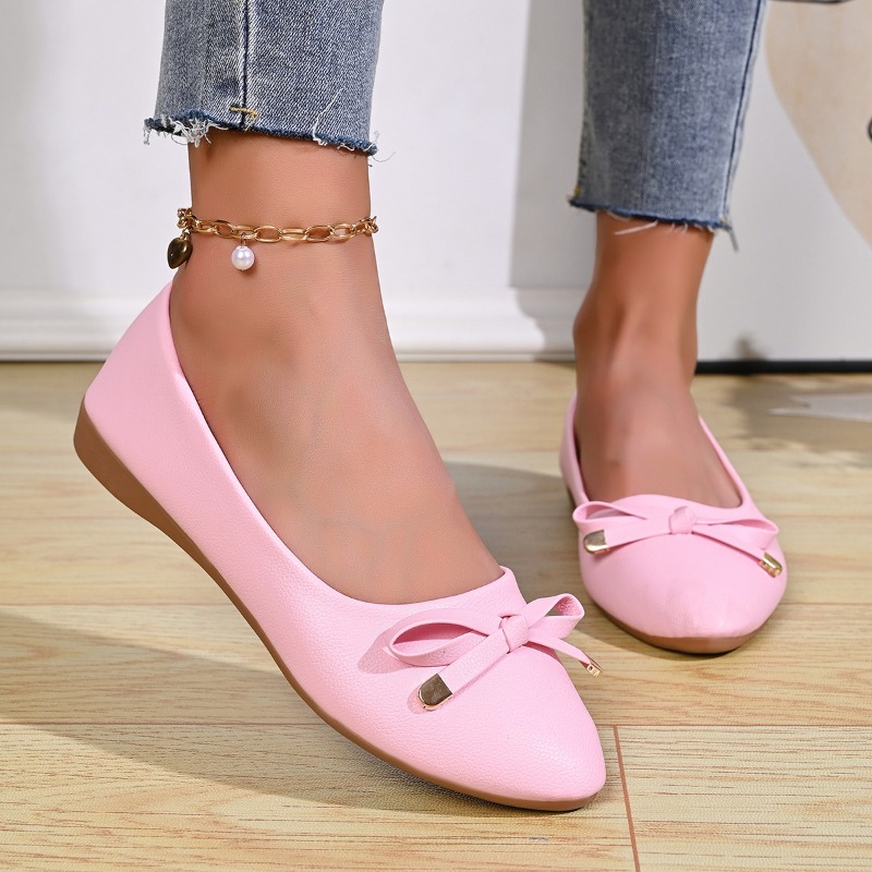 Women Shoes Loafers - Płytkie skórzane buty damskie z miękką