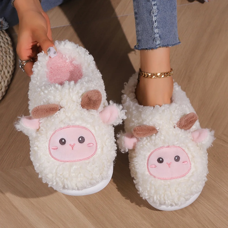 Women Shoes For Winter - Zimowe Urocze Kapcie Owieczki Dla Kobiet