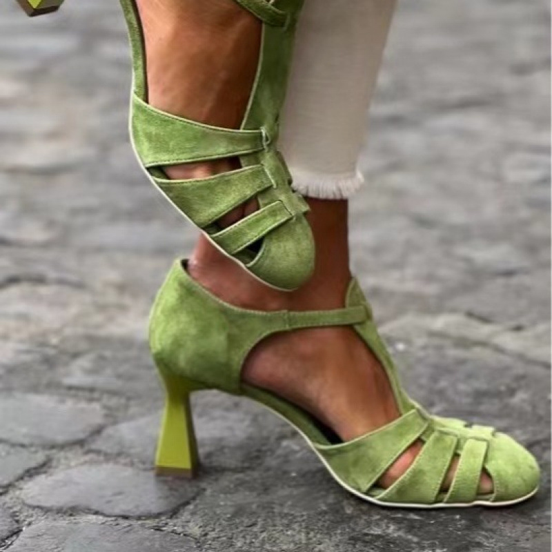 Damskie zielone zamszowe sanda – Women Shoes Us To Eu recenzja i cena