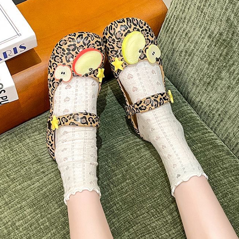 Retro Leopard Print Ballet Hol – Women Shoes Japan recenzja i cena
