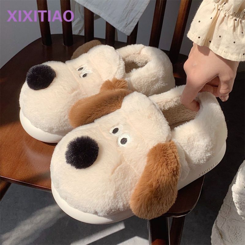 Size36-45 Hug Dog Slippers Gir – Women Shoes For Winter recenzja i cena