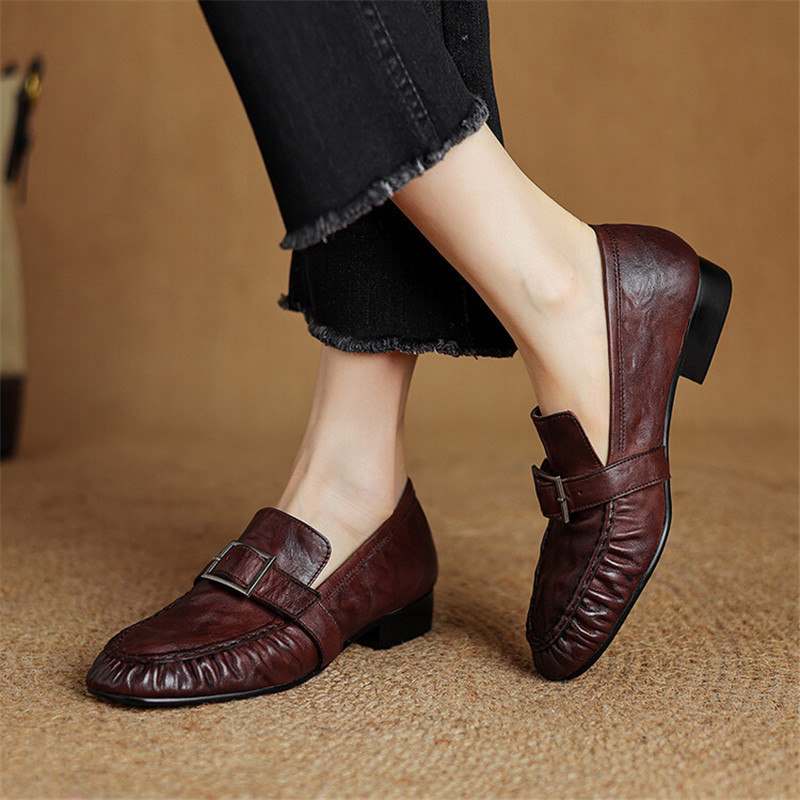 New Autumn Genuine Leather Wom – Women Shoes Loafers recenzja i cena