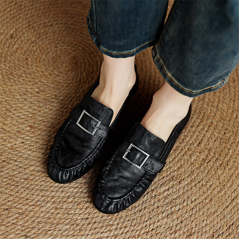 New Autumn Genuine Leather Wom – Women Shoes Loafers recenzja i cena