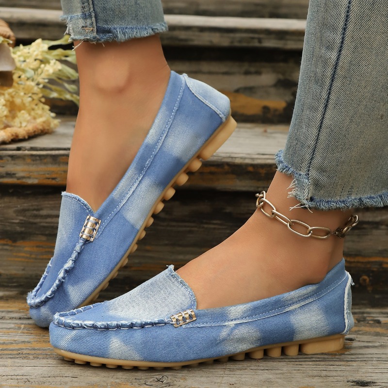 Modne jasnoniebieskie dżinsowe – Women Shoes Loafers recenzja i cena