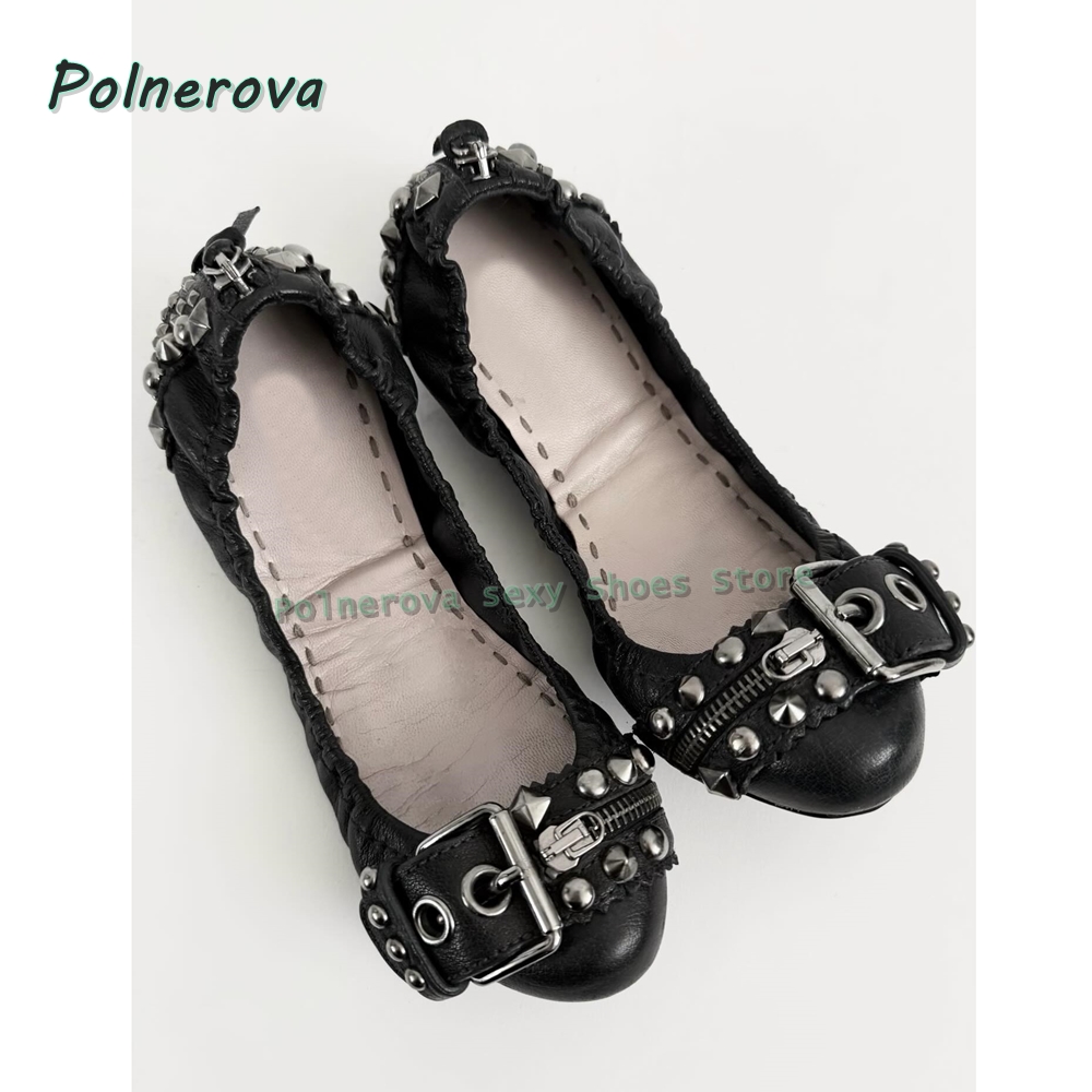 Buty Mary Jane z nitowaną klam – Women Shoes Loafers recenzja i cena