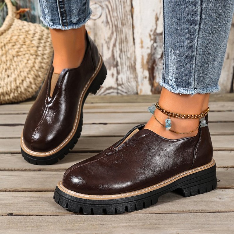 Damskie buty w stylu retro bry – Women Shoes Loafers recenzja i cena