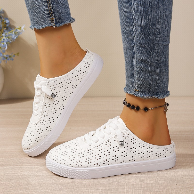 Wsuwane mule z kwiatowymi wyci – Slip On Mule Flat recenzja i cena